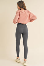 Yelete USA Leggings Women Gray Fleece Lined High Waisted Stretchy cca6d54a-7d1a-4f23-bc95-37d2222c7383-Max Trendsi