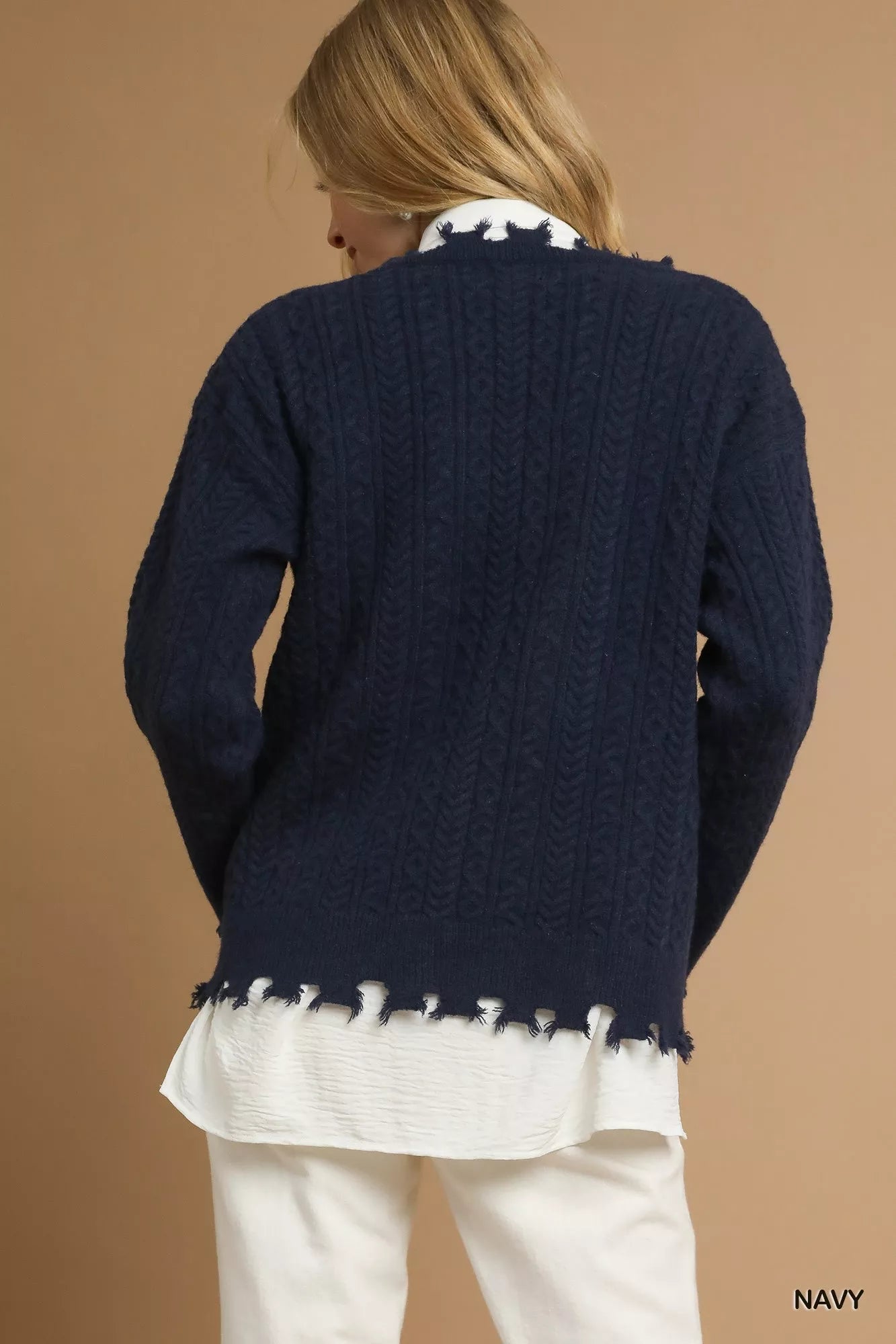 Umgee Womens Sweater Navy American Flag Distressed Knit Pullover ccd40ed8-dab2-4717-a05c-612cc18e6ab4-Max-Origin Trendsi