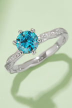 Murray Silver Ring 1 Carat Moissanite Stone Gold Blue Pink 925 Sterling Platinum-plated cce44753ea9b48668c3eb60097b3656e-Max Trendsi