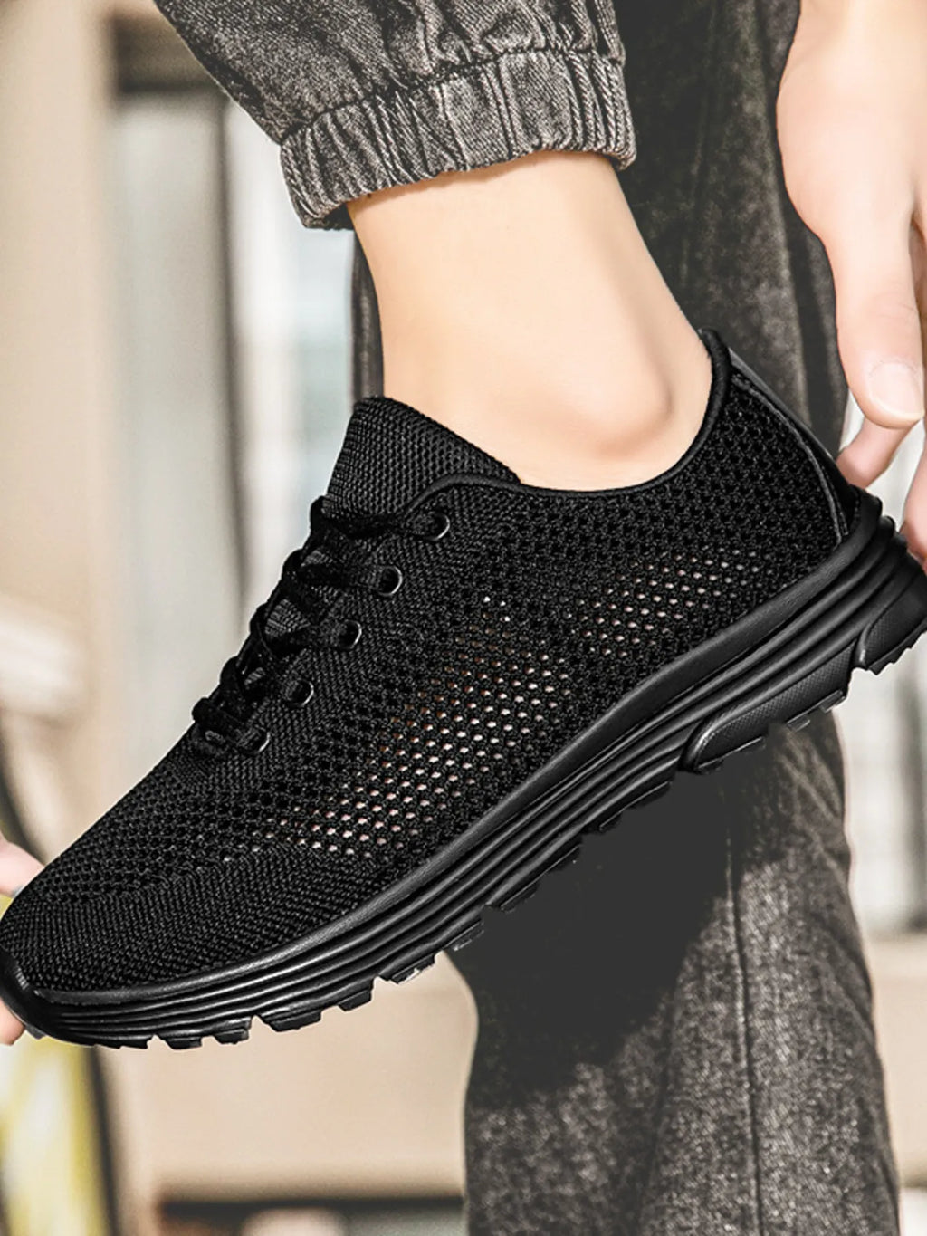 Women's Athletic Sneakers Mesh Breathable Lightweight Rubber Shoes Black cd2cf905867549758ad6aa759e1dc1fc-Max-Origin Trendsi