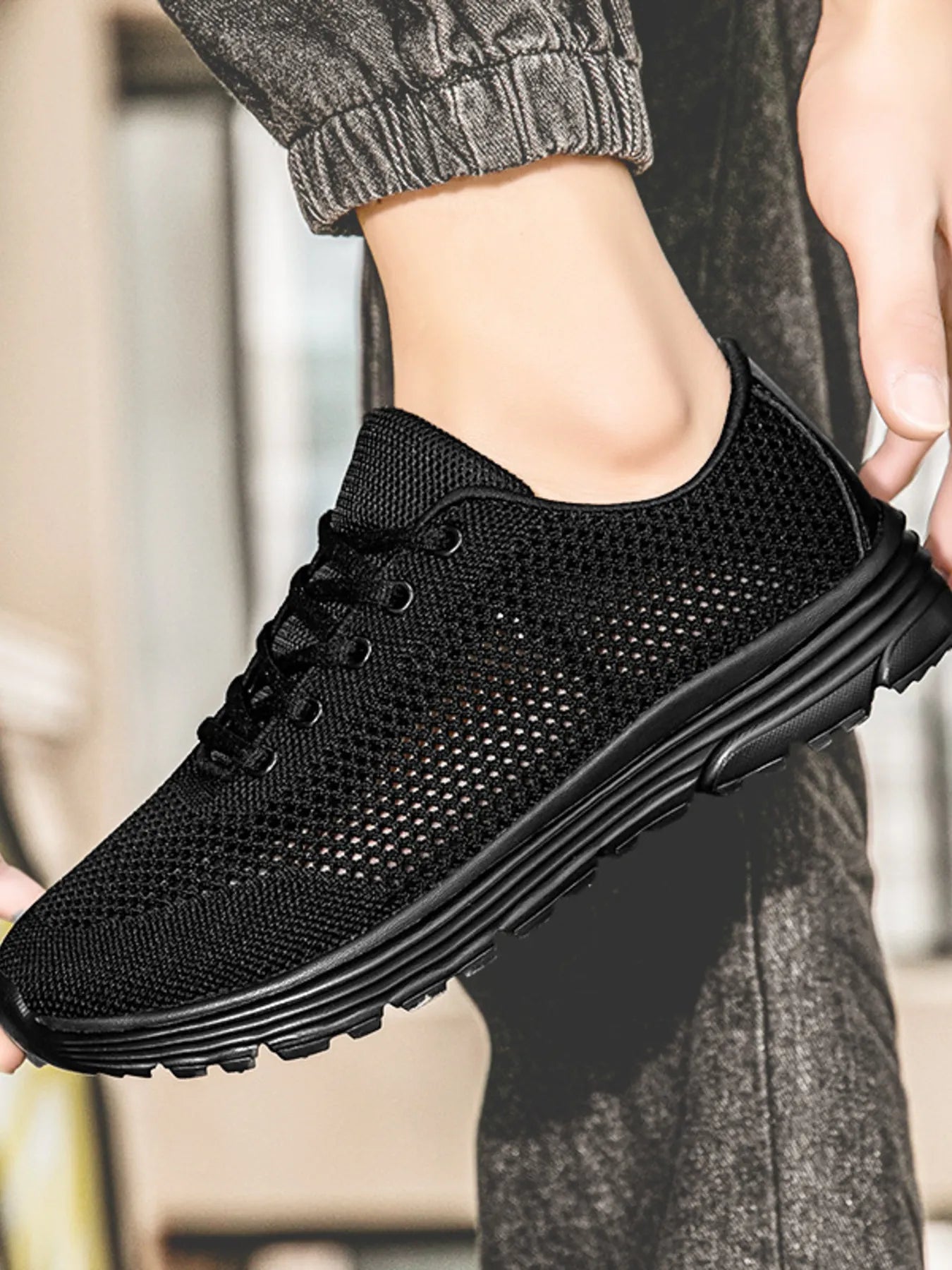 Women's Athletic Sneakers Mesh Breathable Lightweight Rubber Shoes Black cd2cf905867549758ad6aa759e1dc1fc-Max-Origin Trendsi