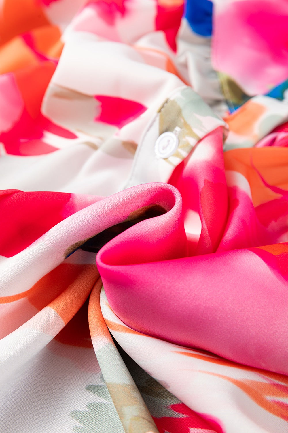 Women's Shirt Floral Pink Print Collared Ruffle Long Sleeve Blouse cd5c3ca7-803d-4244-bbcc-a3f9b83249d9-Max Trendsi