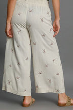 Umgee Linen Blend Pants Bow Embroidered Plus Size Lace Drawstring Wide Leg cd6bc60c-0cdd-426e-91d5-a17d559df3d9-Min Trendsi
