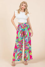 Mittoshop Wide Leg Pants Colorful Fuchsia Abstract Print Elastic Waist cd8b0d134d734841a37bafceaf7d4847-Max-Origin Trendsi