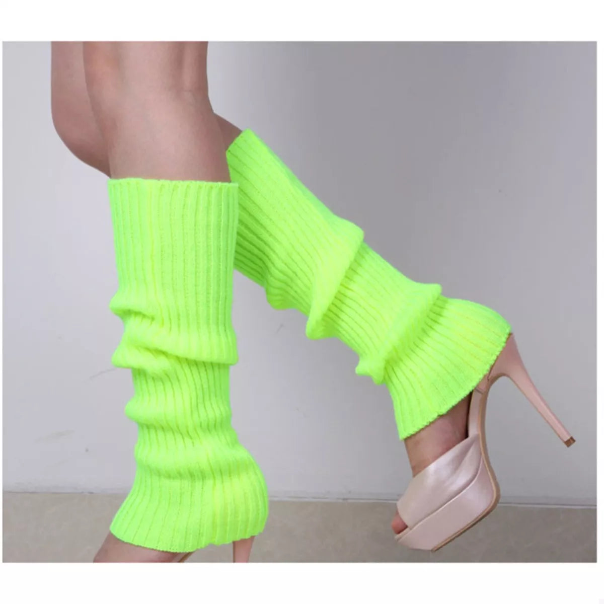 Women's Leg Warmers Ribbed Knit Solid Soft Acrylic Accessories Neon Green One Size cd9bace5-415f-4582-aa11-5fbf99e868e6-Max-Origin Trendsi