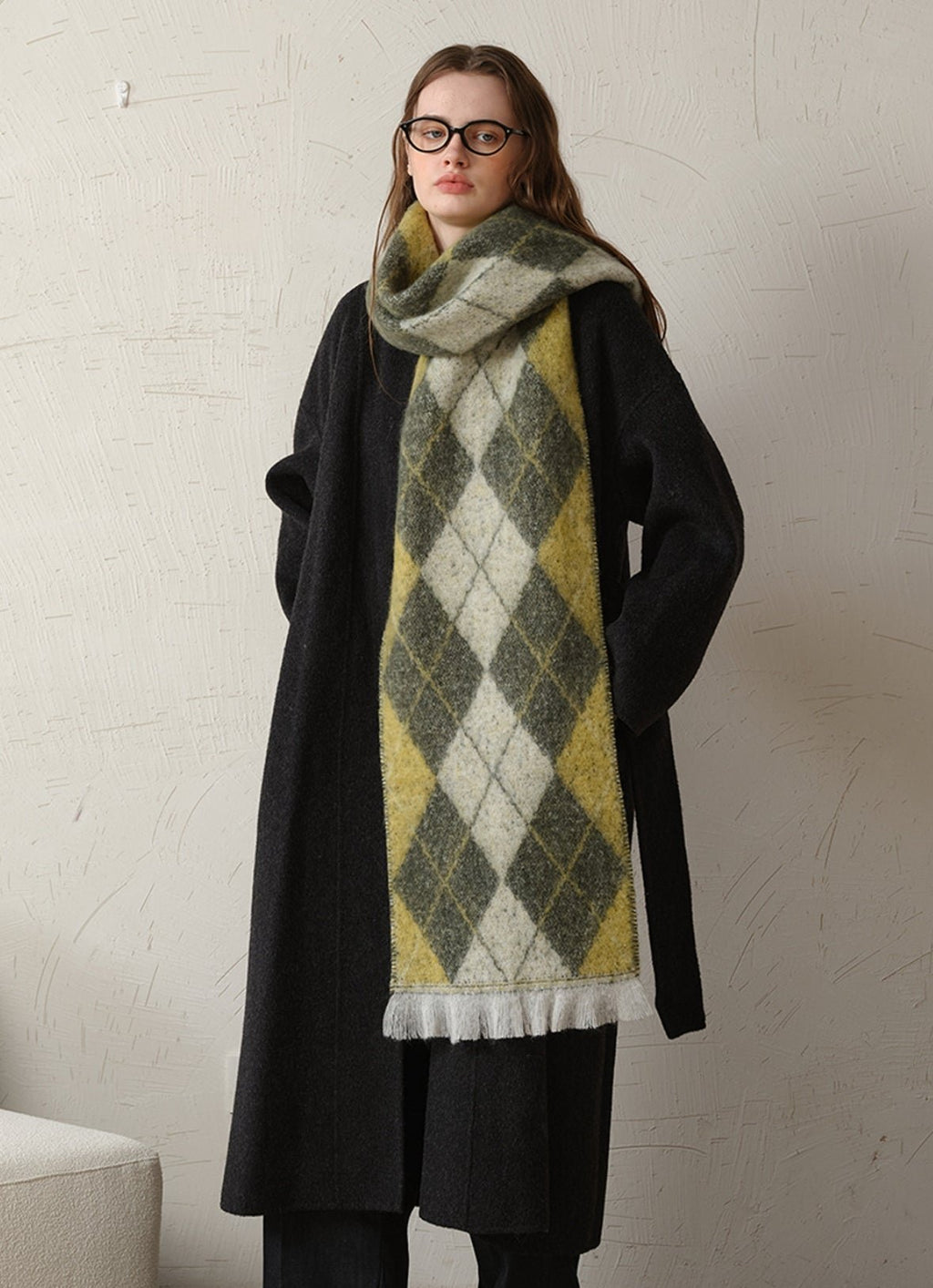 Women Scarf Fringe Diamond Polyester Tasseled Warm Long Fashion Accessories Moss One Size cdea784d-7270-4e64-9c25-b383b926bc8d-Max Trendsi