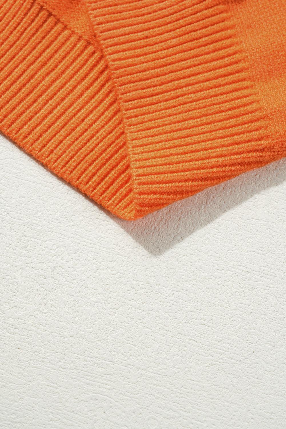 THANKSGIVING Women Sweater Round Neck Long Sleeve Orange Pullover cdebf1a0962940109c9c597b83b6c93e-Max Trendsi