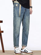 Men's Jeans Distressed Straight Leg Light Blue Denim Washed Pants ce6d00a6-260c-4366-b3ca-dfec318695e7-Max-Origin Trendsi
