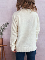 Women's Sweater Round Neck Raglan Sleeve Knit Pullover ce9db01fe2c04bfaac3a56c18ba2de0c-Max-Origin Trendsi