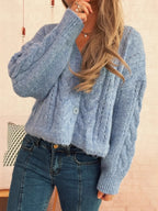 Women's Cardigan Cable Knit Button-Up Soft Knit Acrylic Long Sleeve ceb59bf856474ba780bd5d6fe80f7017-Max-Origin Trendsi