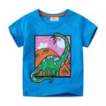 Boy's T-Shirt Cotton Sky Blue Children's Dinosaur Short Sleeve Top Sky Blue cedbd539-9c2f-4200-910e-686785a79775-Max-Origin Trendsi
