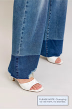 Judy Blue Column Straight Jeans Raw Hem High Waist Dark Washed Pants ceeaa9b040a24948a5b14323f7943995-Max-Origin Trendsi