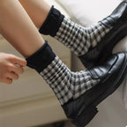 Women's Crew Socks Cotton Two-Tone Knit cef3bf12-ceb8-48a9-a7a7-3622f2ef4ad1-Max-Origin Trendsi
