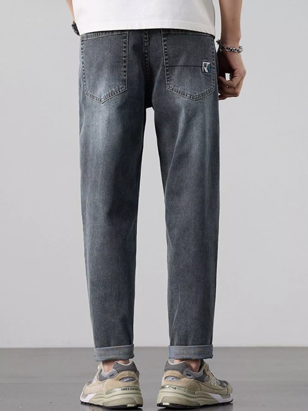 Men's Jeans Straight Leg Blue Gary Wash Denim Pants