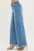 RISEN Ankle Wide Jeans Womens High Rise Medium Wash Denim Pants cf7e0df2-feef-4d37-a49e-74c4f88d42d2-Max-Origin Trendsi