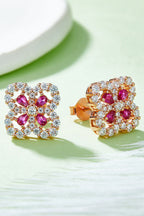 Cultivating Ruby Flower Women Stud Earrings 925 Sterling Silver Lab-Grown Jewelry cfa44842-07a9-428b-a8c4-bfde4eb5e17f-Max Trendsi