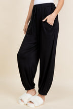 Super Lady Joggers Black Pants Drawstring Elastic Waist with Pockets cfbc6ff1-fe31-4b12-a7ea-872185373746-Max Trendsi
