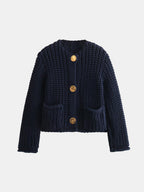 Buttoned Cardigan Women Front Pockets Single Breasted cfc31b1d-c848-4a1f-bcac-ec2cc7c641d5-Max Trendsi