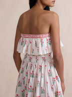 Midi Dress White Floral Strapless Ruffle Off Shoulder d00a4596-b6e8-4441-bcc4-74d4328f18b1-Max-Origin Trendsi