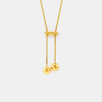 18K Gold-Plated Necklace Titanium Steel Hollow Bead Chain d0660982-e019-4709-b610-5eccc867d73f-Max Trendsi