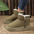 Women's Suede Ankle Boots with Decorative Strap Zipper Fluff Shoes d089dd3a0bf44425a114bd98aeb5f5bf-Max-Origin Trendsi