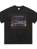 Men's Cotton T-Shirt Black Washed Car Graphic Print Round Neck Short Sleeve Top Wash Black d0aa2b69-d07b-4884-842c-7f1f0e59956b-Max-Origin Trendsi