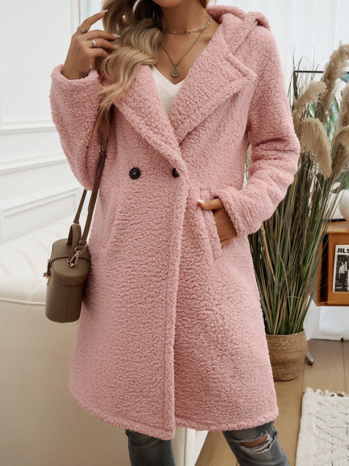 Devine Teddy Coat Pocketed Long Sleeve Hooded Buttoned Outwear d0cff259-386b-4f70-bb8d-2df6c46b6f51-Max Trendsi