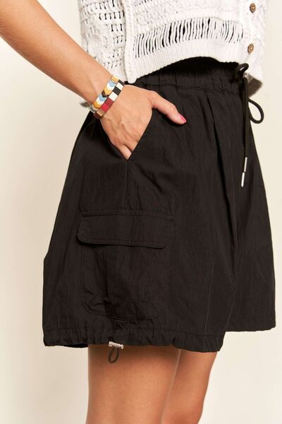 ADORA Drawstring Shorts Black Cotton with Pockets d148d782-53e0-4612-8df5-087cfee481e9-Min Trendsi