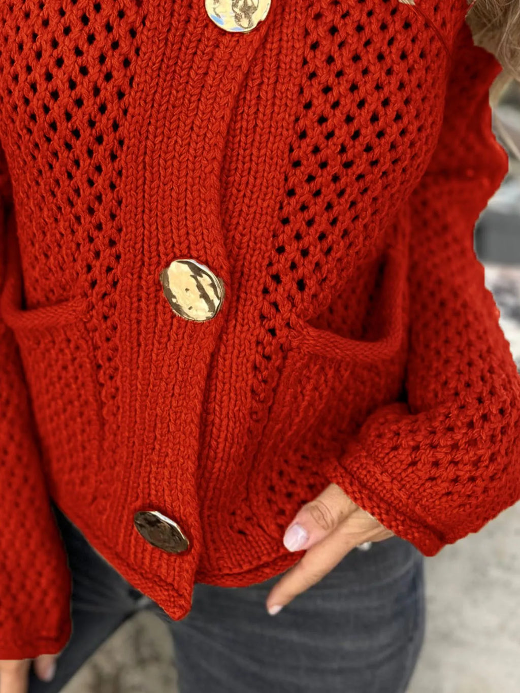 Women's Cardigan Crochet Knit Button Up Long Sleeve d161d7a0-fb08-4275-b170-d3cbe6e1e462-Max-Origin Trendsi