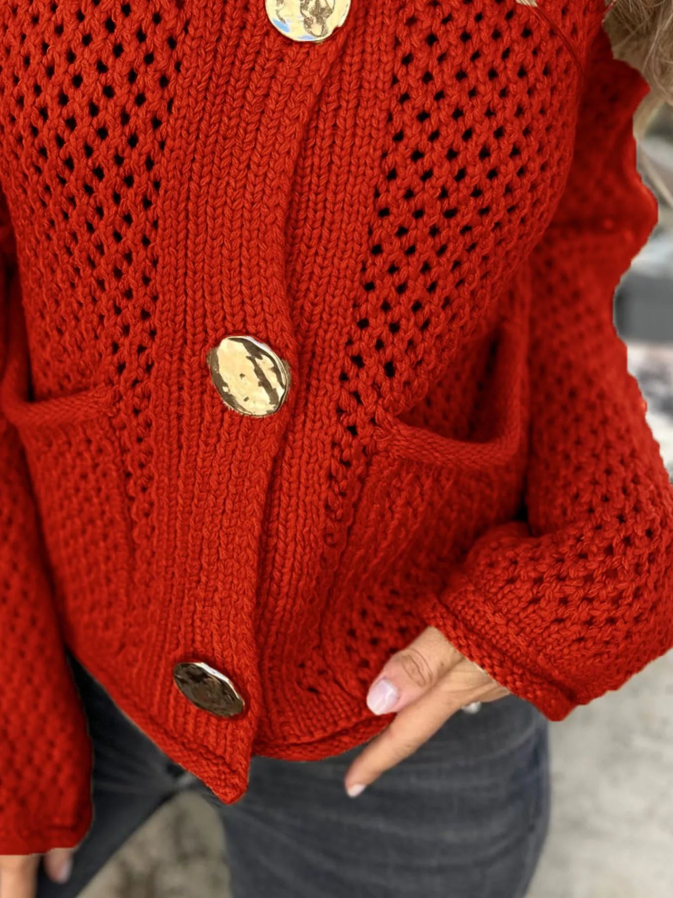 Women's Cardigan Crochet Knit Button Up Long Sleeve d161d7a0-fb08-4275-b170-d3cbe6e1e462-Max-Origin Trendsi