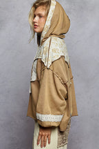 POL Drawstring French Terry Hoodie with Gauze Print Patch d16600d7-62d0-4d06-b1b6-3848109bcccd-Max-Origin Trendsi