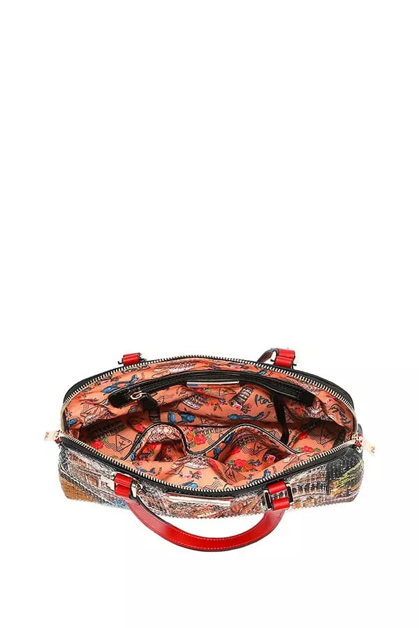 Nicole Lee USA Martha Travels Italy Dome Women's Satchel Bag Vegan Leather d1b1bb5a4740450bbba020f60baaea84-Max-Origin Trendsi