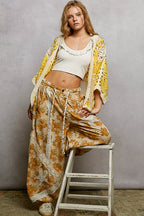 POL Crochet Cardigan Yellow Multi Open Front with Scalloped Edge d1d76f2b-c20b-4673-bf90-8e5e0cbf6e84-Max-Origin Trendsi