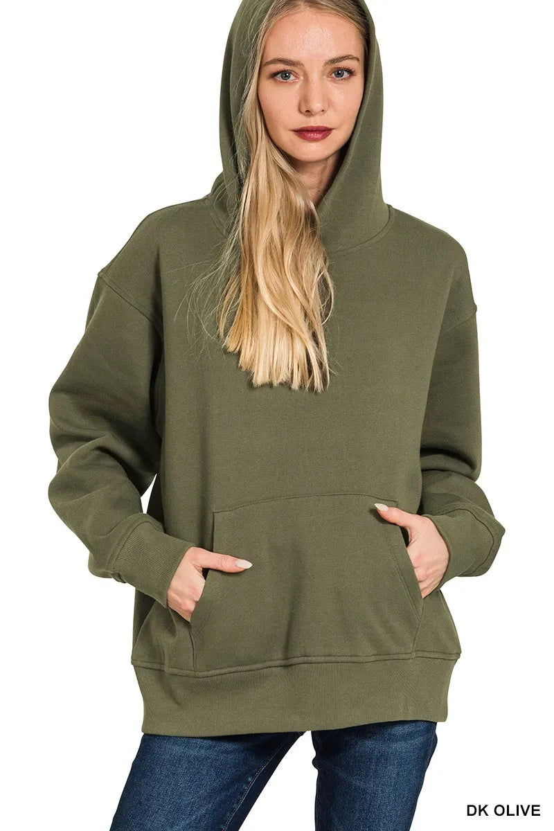 Zenana Fleece Kangaroo Pocket Hoodie d1f7e882fb1047c48857ddb4b4167a5b-Max-Origin Trendsi