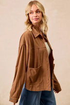 BiBi Corduroy Womens Shacket Camel Relaxed Fit with Back Pleat d210ae33c39e4b0e85f8d365d49eecc1-Max-Origin Trendsi