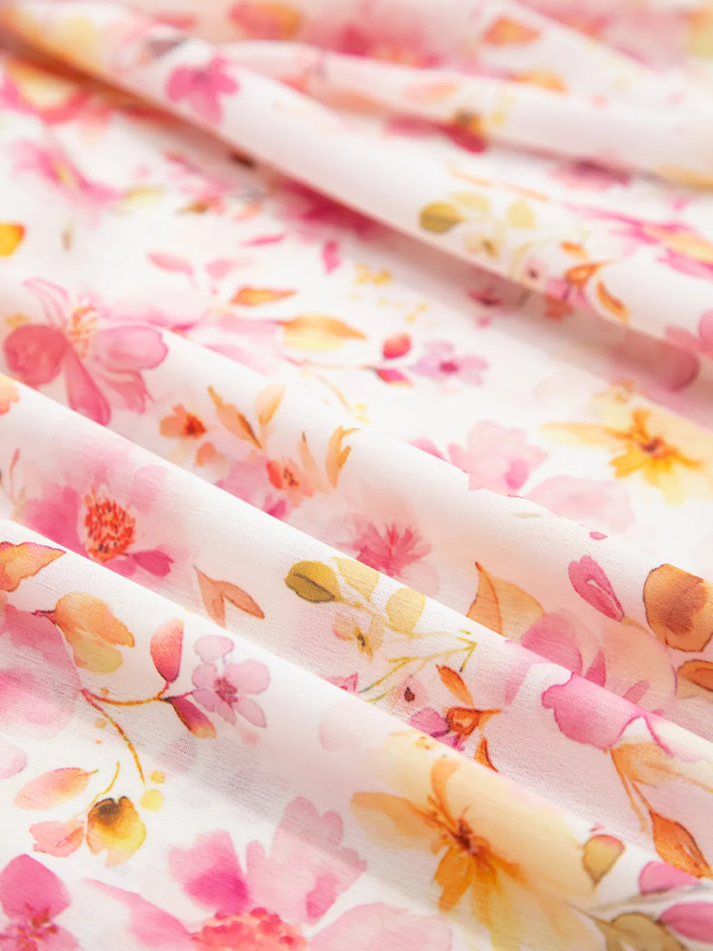 Women's Blouse Pink Floral Print Tassel Tie Smocked Puff Sleeve Smocked Top d23a1302733a4fc79399cb6ac8cadd0c-Max-Origin Trendsi