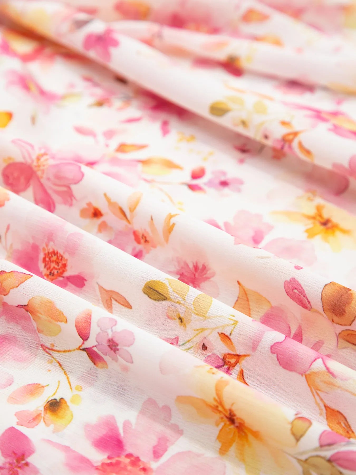 Women's Blouse Pink Floral Print Tassel Tie Smocked Puff Sleeve Smocked Top d23a1302733a4fc79399cb6ac8cadd0c-Max-Origin Trendsi