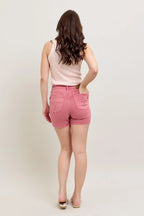 Judy Blue Women's Shorts Pink Denim Back Embroidery Pockets d24705737aa14c29b478acfabe83667e-Max-Origin Trendsi