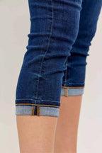 Judy Blue High Waist Capri Jeans with Single Cuff