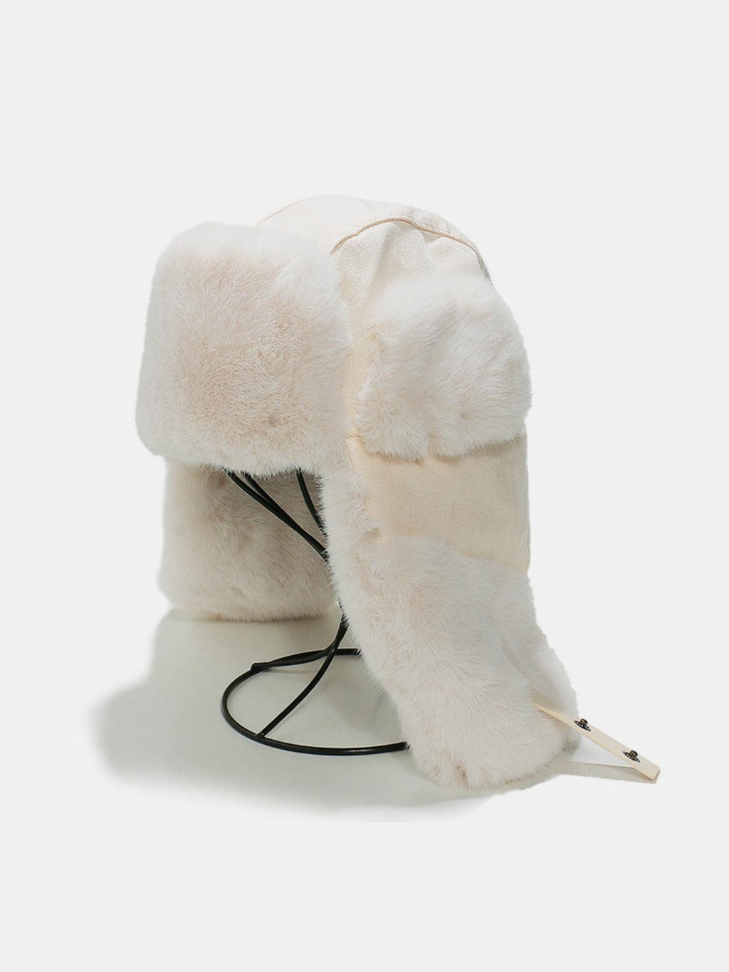 Winter Hat Faux Suede Thermal Fuzzy Earmuffs Ivory One Size d2917771-1cff-45f1-9c4a-5b8813eef511-Max Trendsi