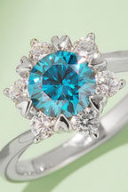 Murray Silver Women Cluster Ring 1 Carat Moissanite Color Stone 925 Sterling d2bf4d1b53cb4caeb9c9804a5247e132-Max Trendsi