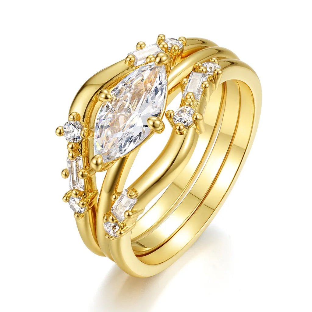 1 Carat Moissanite Stone 3pcs Ring Set 925 Sterling Silver Zircon 18K Gold-Plated d3227a4f-450b-412a-aaa4-6248ca814597-Max-Origin Trendsi