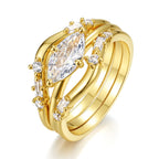 1 Carat Moissanite Stone 3pcs Ring Set 925 Sterling Silver Zircon 18K Gold-Plated d3227a4f-450b-412a-aaa4-6248ca814597-Max-Origin Trendsi