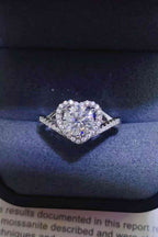 Adored Heart Ring 1 Carat Moissanite in 925 Sterling Silver d34537b7ac50436bb647753f095ba095-Min Trendsi
