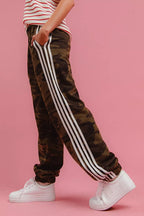 BiBi Womens Track Pants Camouflage Brown with White Side Lines d395c4037717465693d370f46f7e8cb1-Max-Origin Trendsi