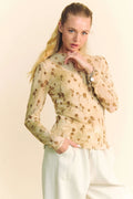 Davi & Dani Floral Mesh Top Long Sleeve Sheer Layering Blouse CREAM LATTE d3a0dd0ef7fc46aea98ab1ab42441383-Max-Origin Trendsi