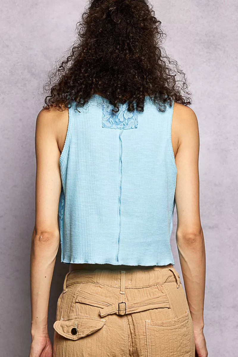 POL Cropped Tank Powder Blue Ribbed Round Neck with Lace Detail Top d405b18c-0ecf-4d80-8d23-83bc1b584078-Max-Origin Trendsi