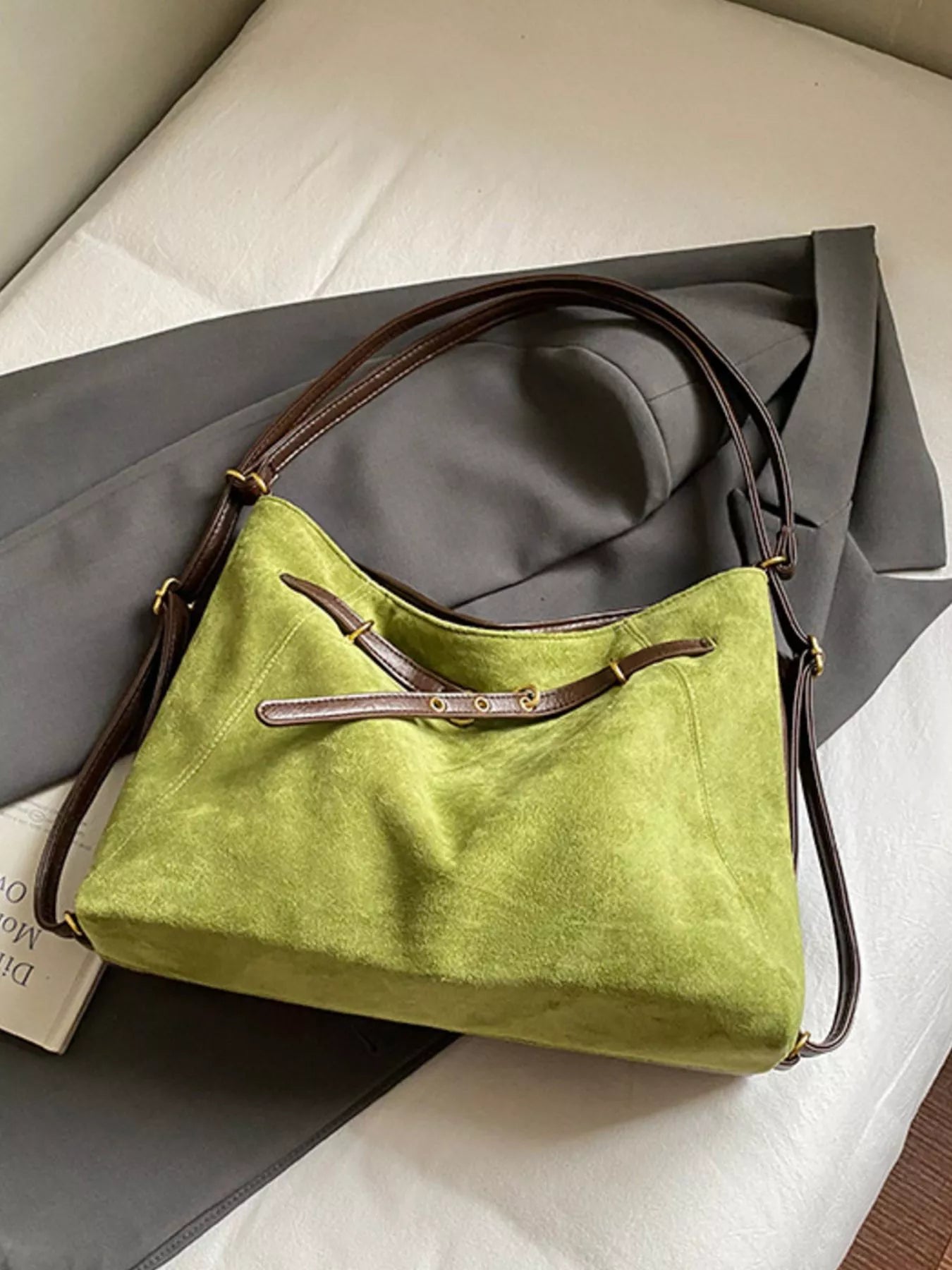 Womens Suede Tote Bag Large Handbag d4415b8d-eea6-47cd-b135-cb63b19bfe14-Max-Origin Trendsi