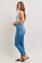 Judy Blue Straight-Leg Jeans High-Waisted Medium Wash Blue Denim Pants d44fedb2-96e3-4418-864a-868e7a1e1740-Max-Origin Trendsi