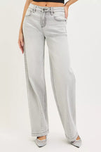 RISEN Womens Baggy Jeans Light Gray Slouchy with Contrast Stitching Denim d458cc471e5146a2a905086b6a5c2348-Max-Origin Trendsi